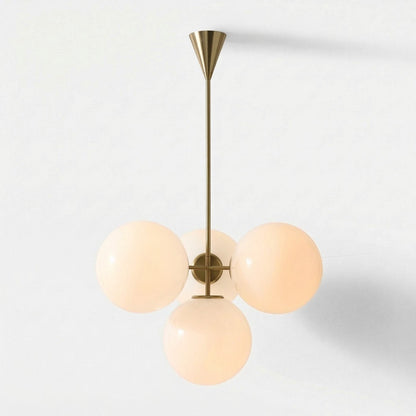 Indie Modern 4 Lights Glass Chandelier