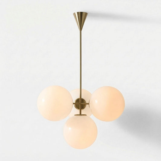 Indie Modern 4 Lights Glass Chandelier