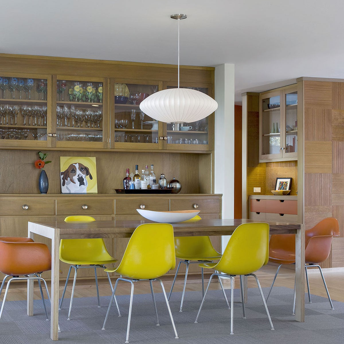 Leocadia White Saucer Nelson Bubble Pendant Light