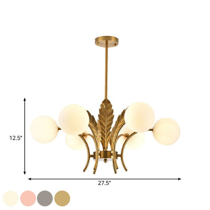 Zephyr Luxury 6-Lights Globe Glass Chandelier