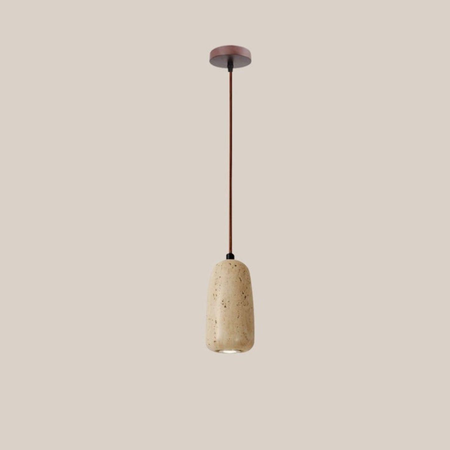 Bowen Wabi-Sabi Mini Travertine Pendant Light