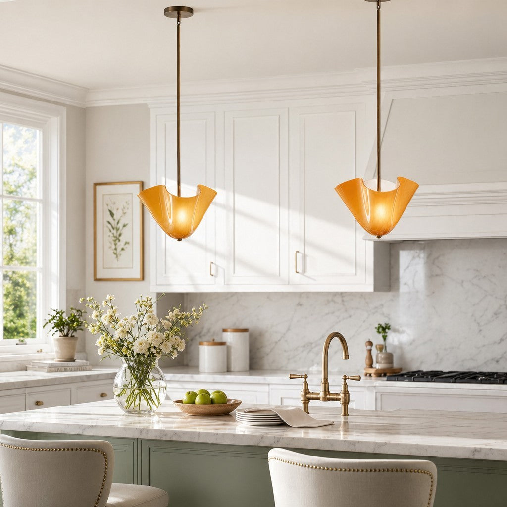 Franklin Modern Shell Glass Fazzo Pendant Light