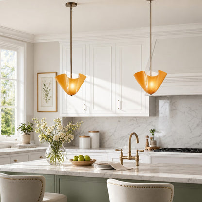Franklin Modern Shell Glass Fazzo Pendant Light