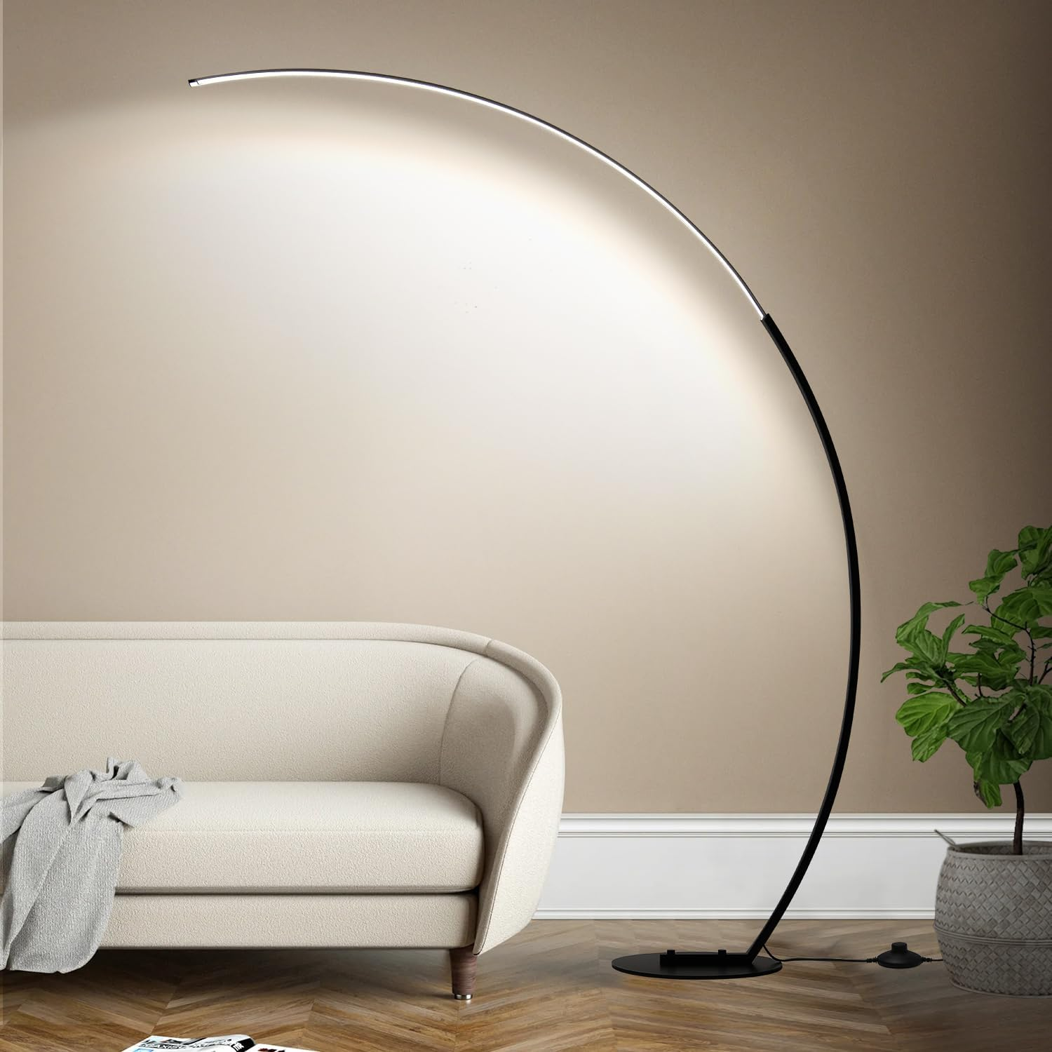 Harte Ultra Bright Dimmable Arc LED Floor Lamp