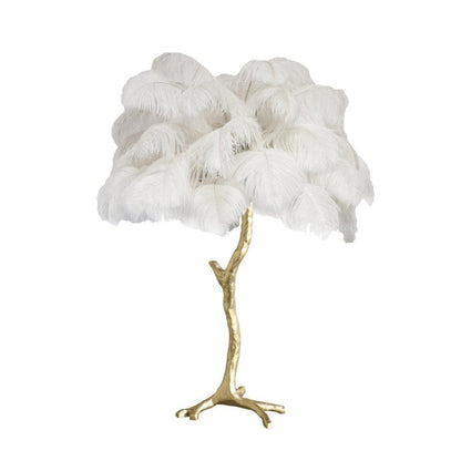 Marco Ostrich Feather Table Lamp