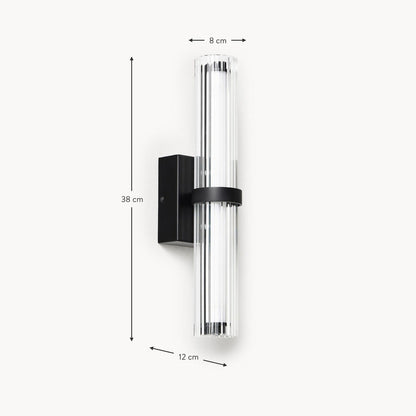 Saelin Modern LED Tube Glass Wall Sconce