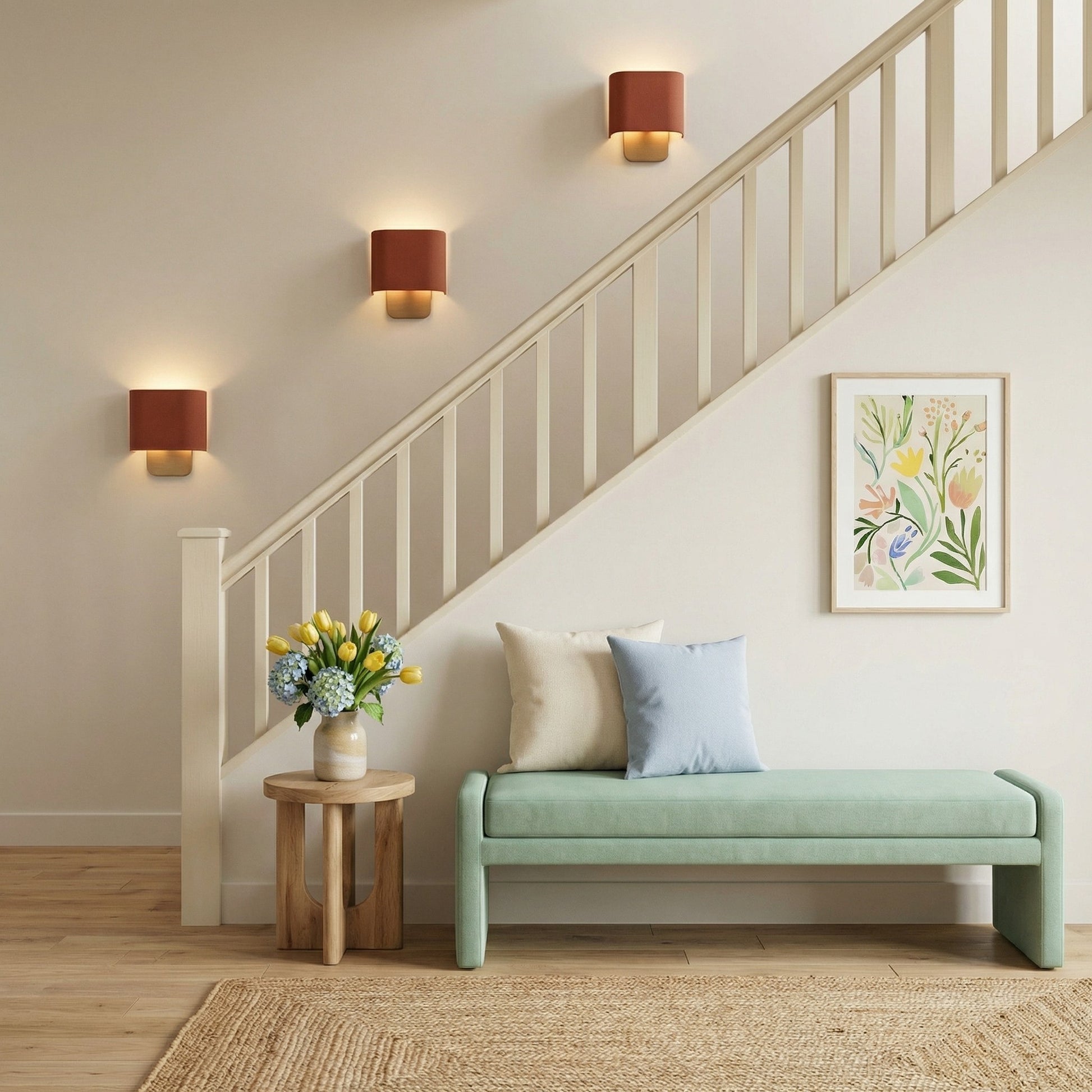 Ondine Modern Linen Fabric Shade Wall Sconce