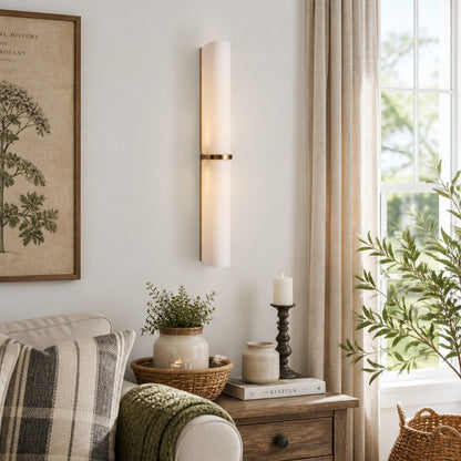 Giulia Minimalist LED Double Tube Glass Wall Light