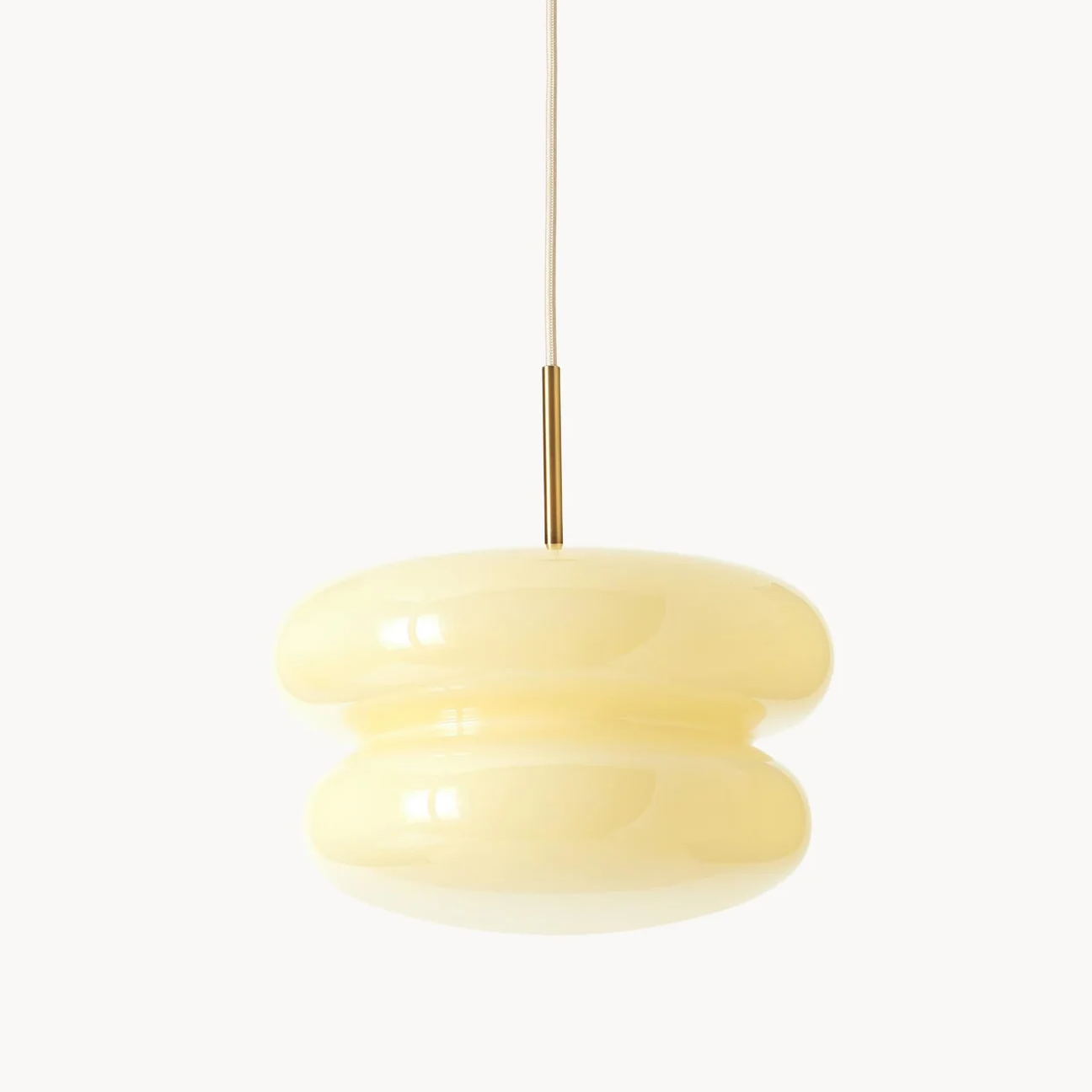 Josie Cream Bauhaus Opal Glass Pendant Light