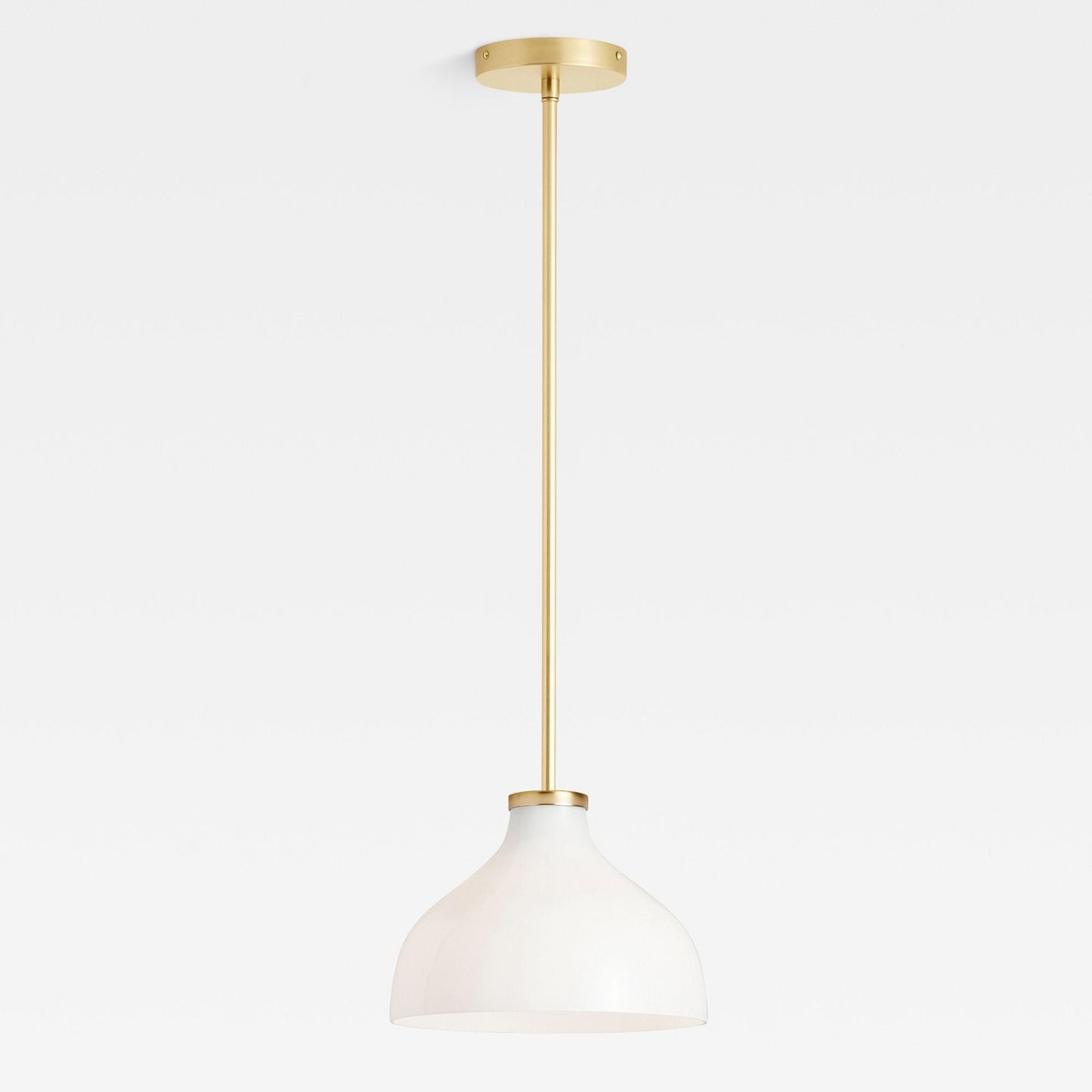 Rylan Rustic Metal Milk Glass Pendant Light