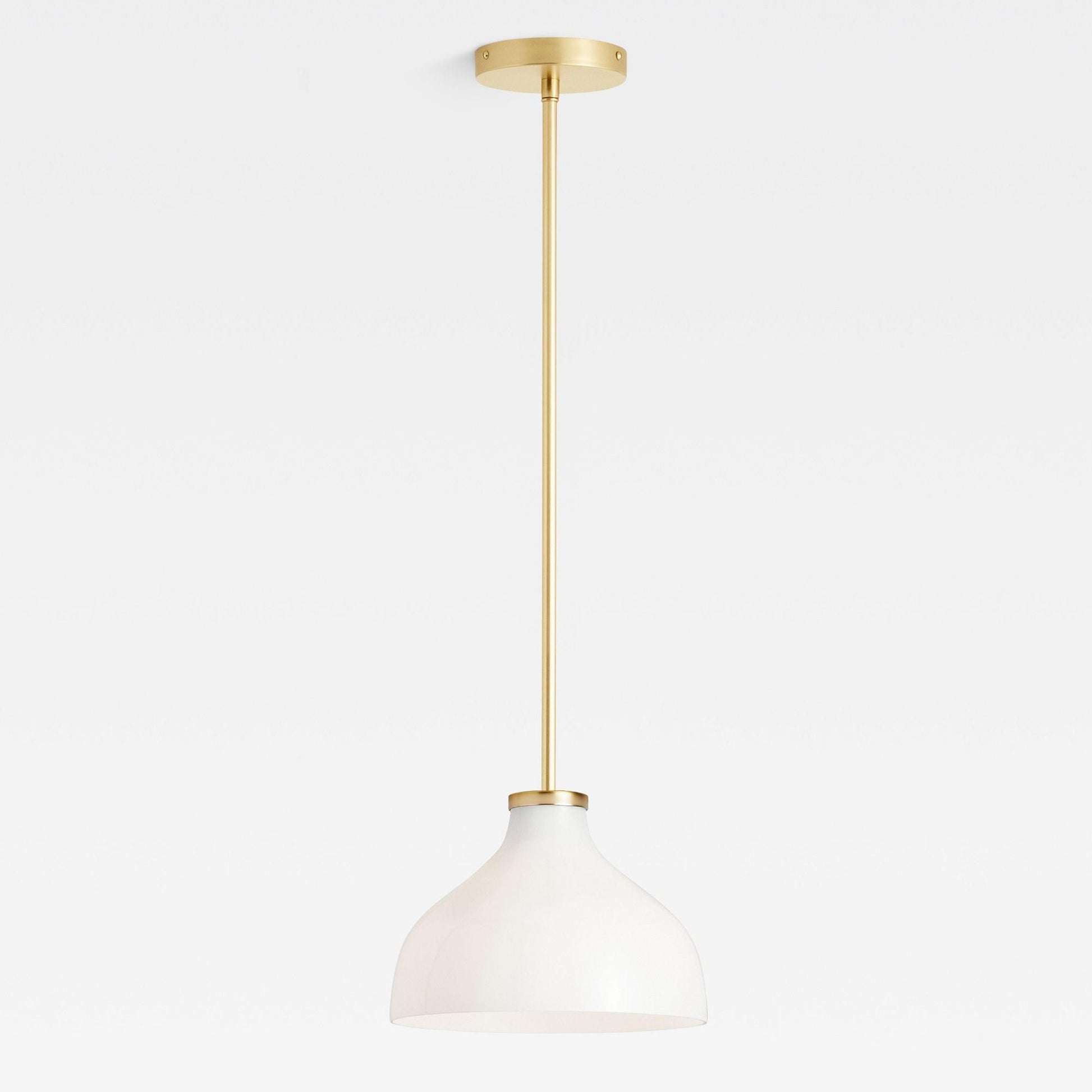 Rylan Rustic Metal Milk Glass Pendant Light