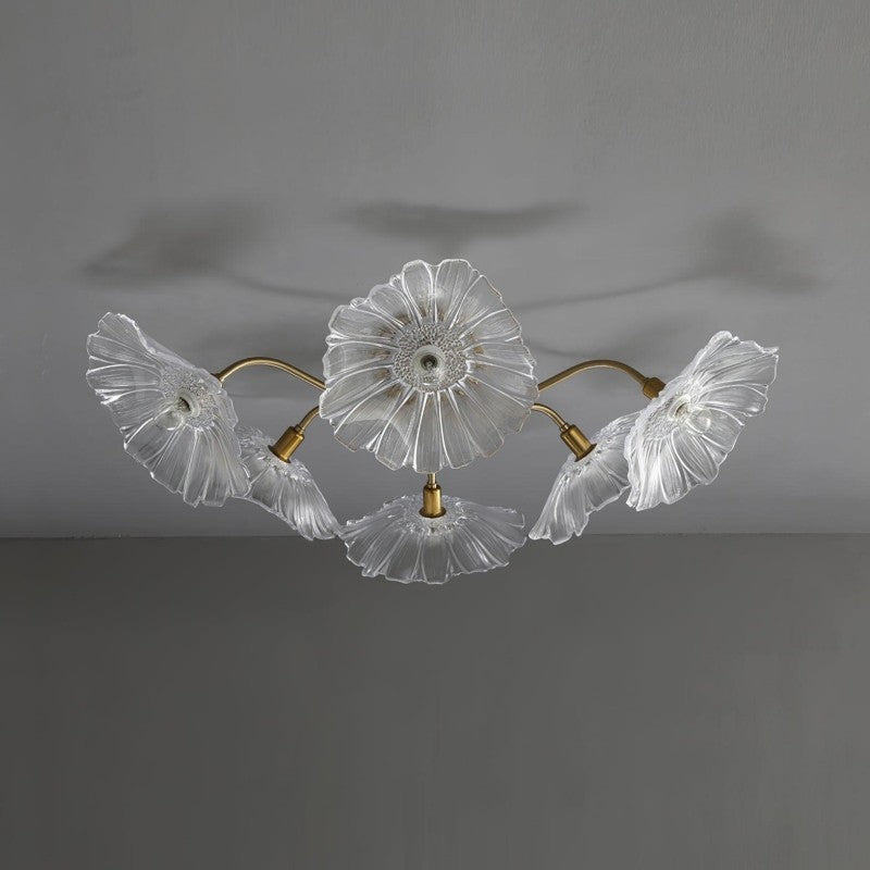 Pranavi Lotus Leaf Glass Ceiling Light