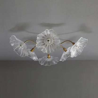 Pranavi Lotus Leaf Glass Ceiling Light