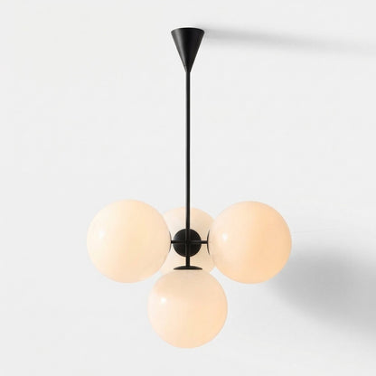 Indie Modern 4 Lights Glass Chandelier
