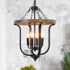 Richardson Industrial Black Wrought Iron Cage Pendant Light
