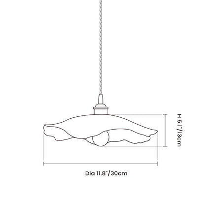 Callista Retro Lotus Creative Glass Pendant Light