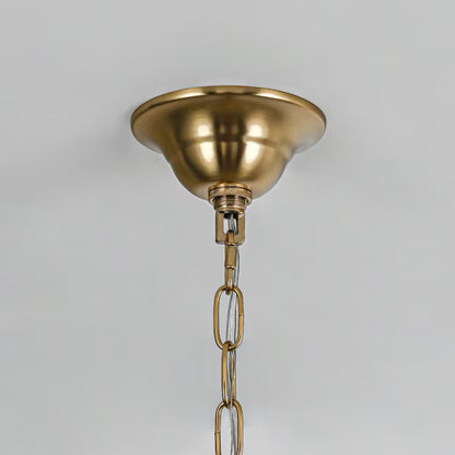 Dion Luxury Antique Brass French Country Crystal Large Chandelier
