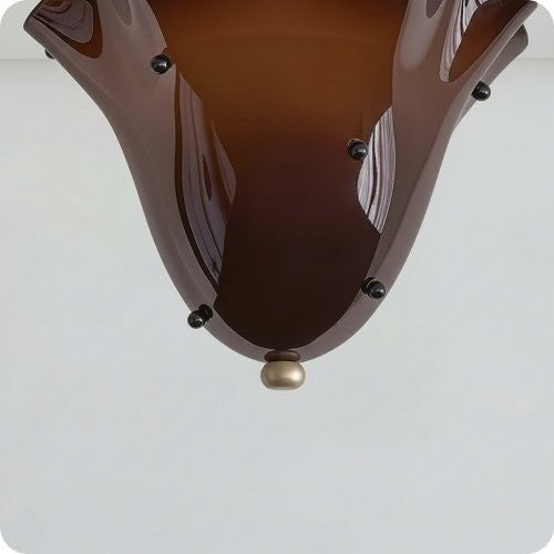 Catalina Contemporary Colored Glass Petal Fazzo Ceiling Light