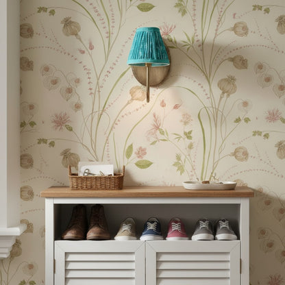 Orphelyx French Brass Fabric Shade Sconce Light