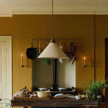 Foxx Retro Metal Conical Ceramic Pendant Light