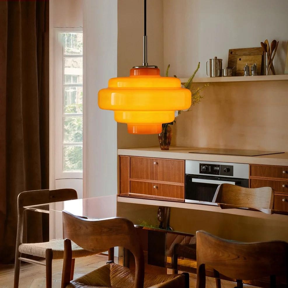 Yves Vintage Tiered Glass Pendant Light