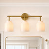 Drilon Modern 3-Light Milk Glass Bathroom Sconce