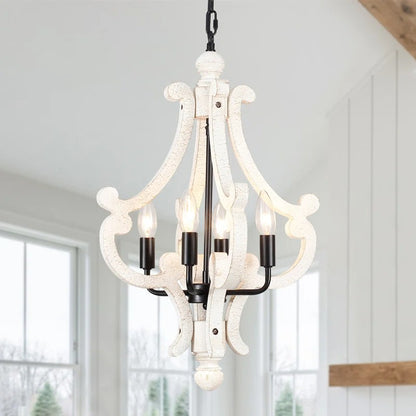 Astridina Rustic Antique Wooden French Country Chandelier