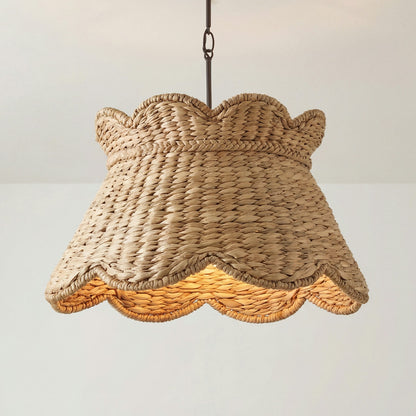 Karinne Natural Flower Rattan Pendant Light