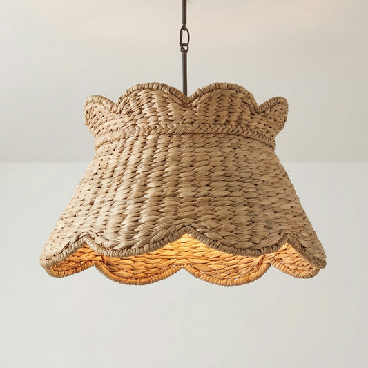 Karinne Natural Flower Rattan Pendant Light
