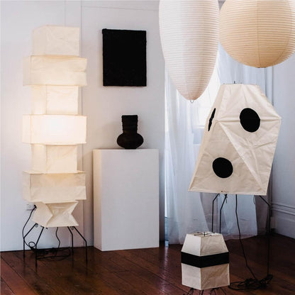Kiran Minimalist Wabi-sabi Tripod Floor Lamp