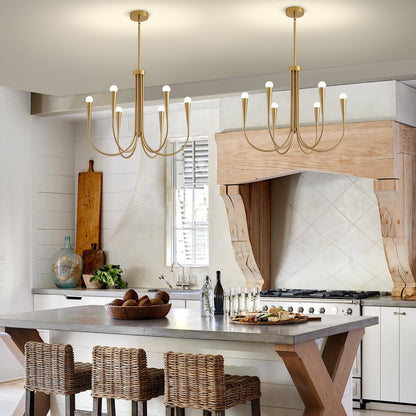 Luren Light Luxury Candle Iron Branch Chandelier