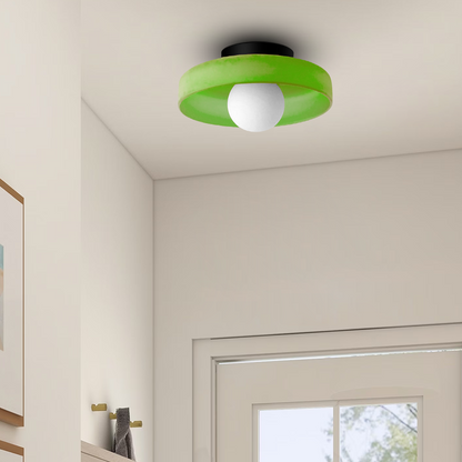 Zayn Colorful Glass Round LED Ceiling Light