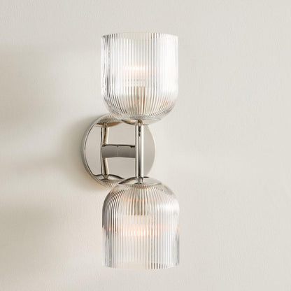 Alain Cooper Ribbed Glass Wall Sconce