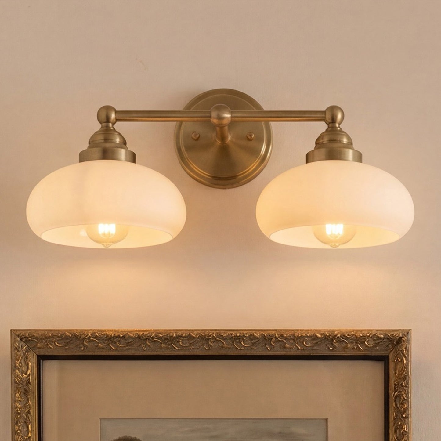 Alberta Bauhaus Milk White Glass Wall Sconce