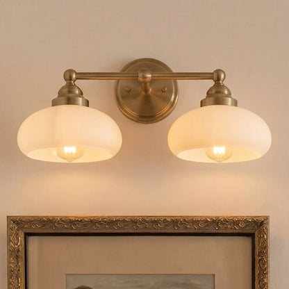 Alberta Bauhaus Milk White Glass Wall Sconce