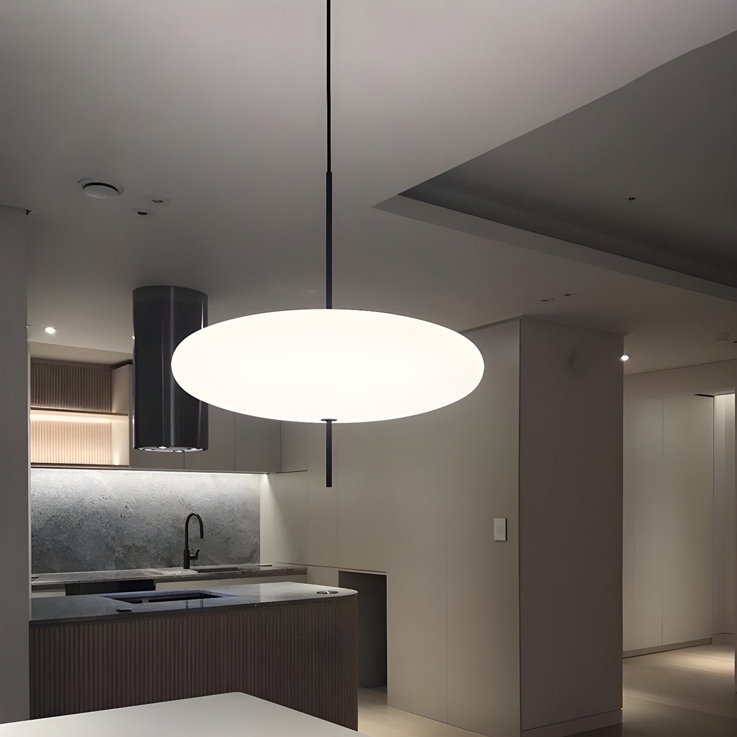Korbin Acrylic White Flying Saucer Pendant Light