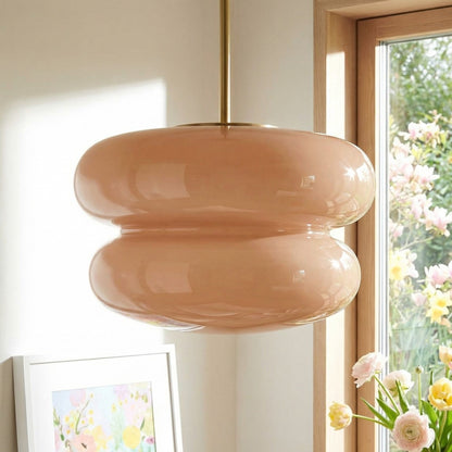 Josie Cream Bauhaus Opal Glass Pendant Light