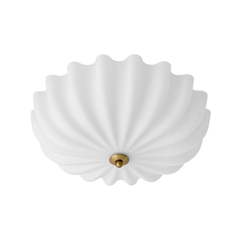 Dakota Modern Flower Shape Milk Glass Ceiling Light