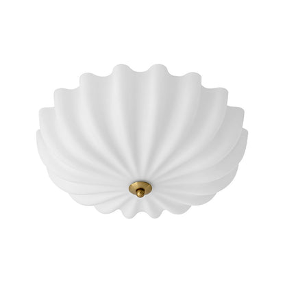 Dakota Modern Flower Shape Milk Glass Ceiling Light