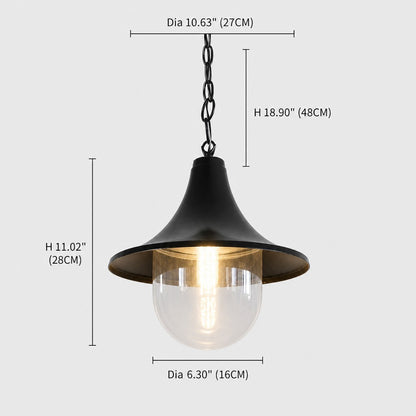 Marshall Farmhouse Outdoor Patio Porch Black Pendant Light