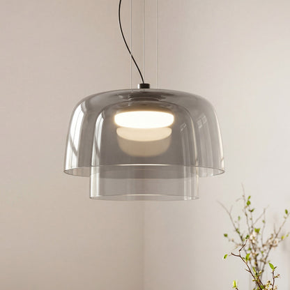 Zaire Bowl Shaped Layer Stained Glass Pendant Light