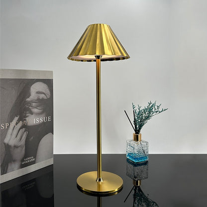 Heley Exquisite Brass Color Rechargeable Dimmable Cordless Table Lamp