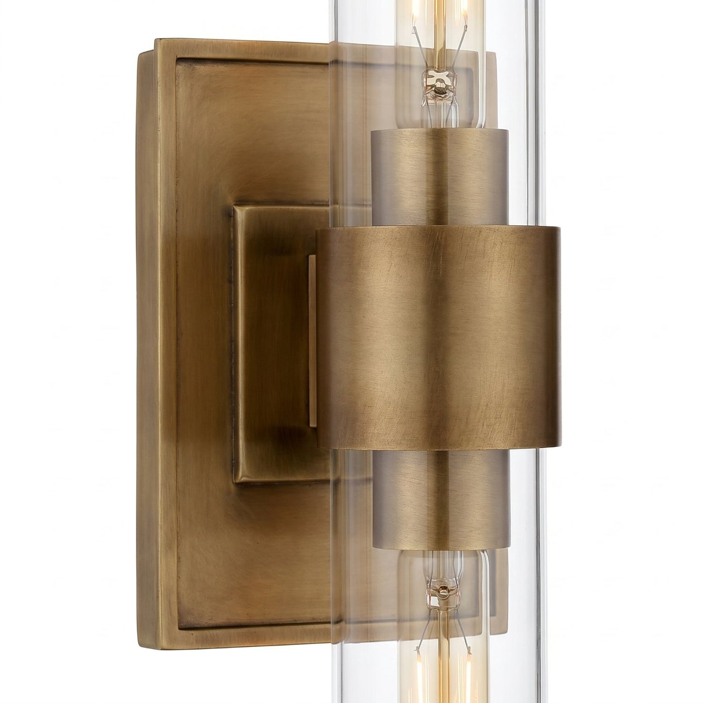 Zinnia Glass Tube Double Wall Mounted Light
