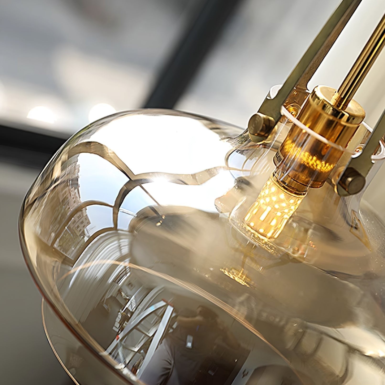 Mynorix Transparent Bowl Shaped Glass Pendant Light