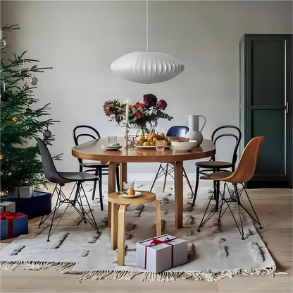 Leocadia White Saucer Nelson Bubble Pendant Light