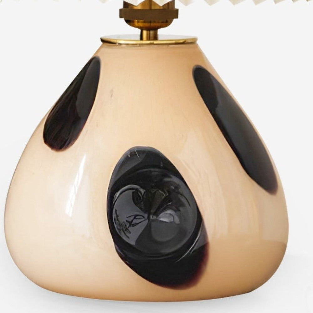 Solivian Vintage Pleated Cavolo Ceramic Table Lamp