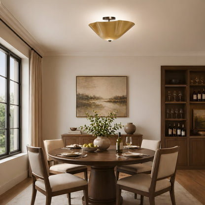 Esmay Modern Wavy Glass Fazzo Flush Mount Ceiling Light
