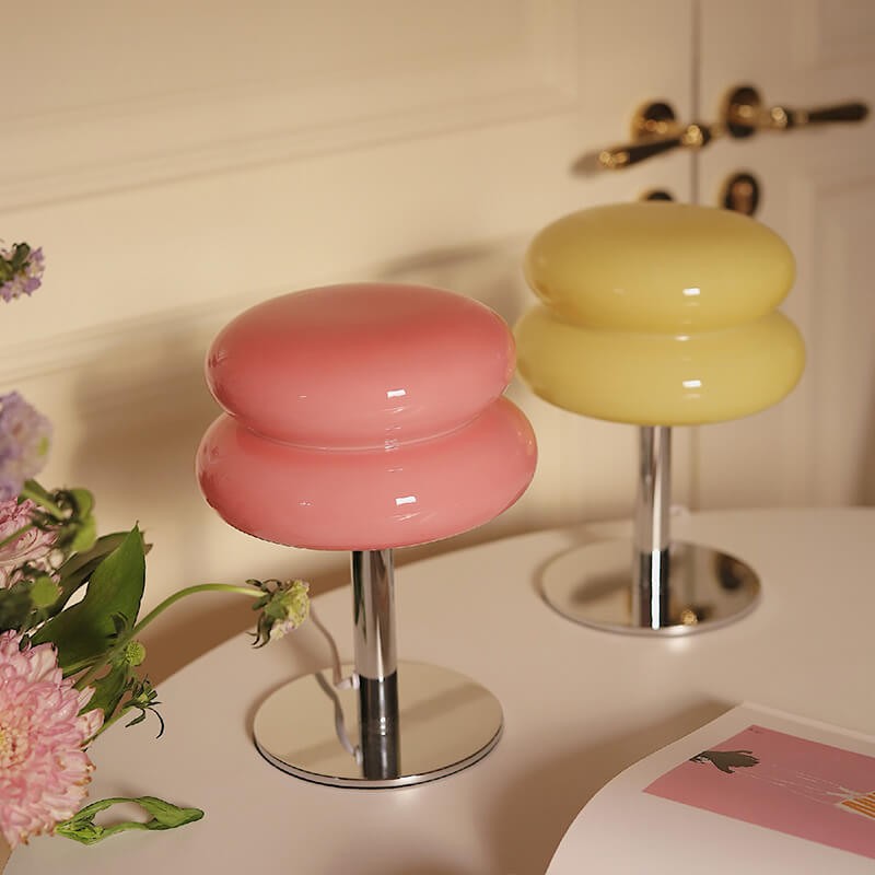 Josie Cream Glass Bauhaus Style Table Lamp