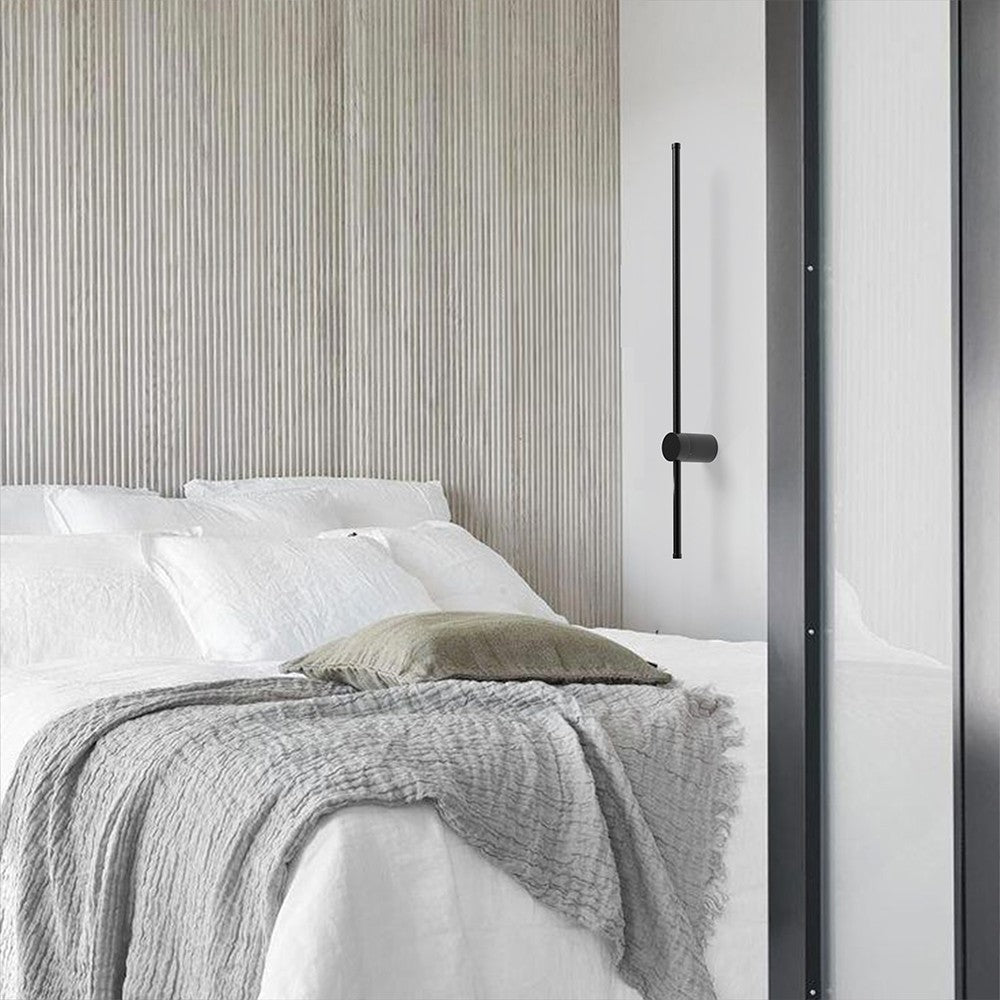 Aaradhya Modern Minimalist Rotatable Linear Black LED Wall Light