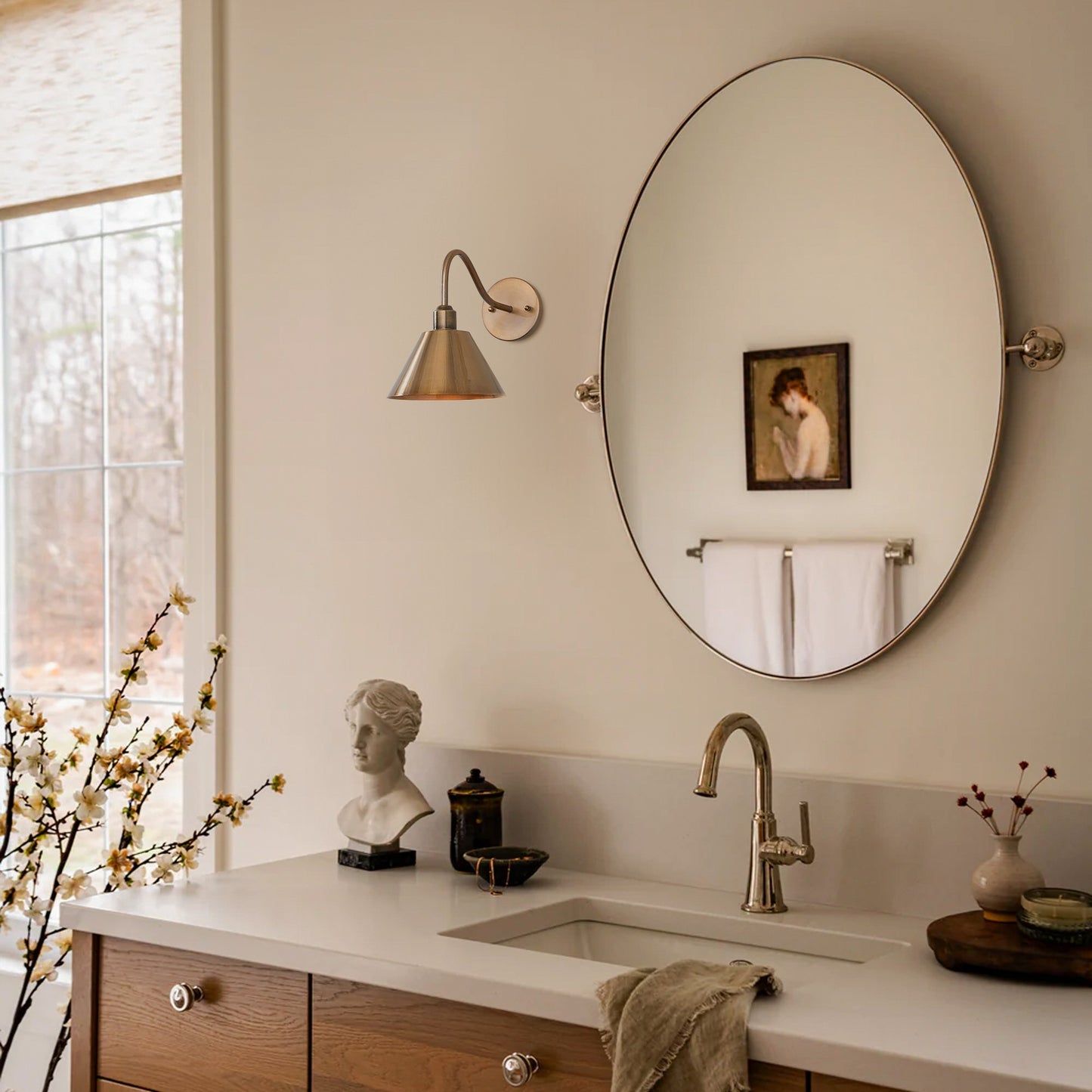 Ferm Minimalist Industrial Tapered Sconce